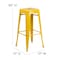 Flash Furniture 30" Yellow Metal Stool-Teak Poly Seat CH-31320-30-YL-PL2T-GG - alternate 9